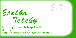 etelka teleky business card